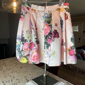 Ted Baker (London) Pink, Floral, Lined Skirt